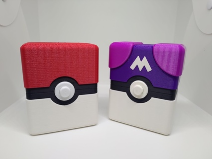 poke ball card case sleeves version gen1 Game boardgame box holder game pokemon figures toy 3d print model - Mito3D