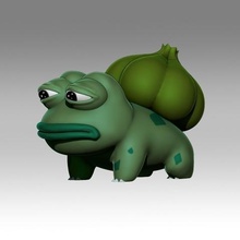 poke funny sad game bulbasaur pokemon meme toy print lukewarm jannie 3d print model - Mito3D