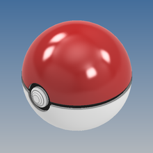 pokeball gioco Pokemon cenere 3d print model - Mito3D