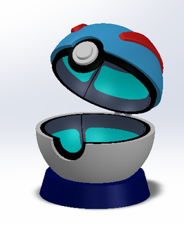 pokeball pokemon Pikaçu oyunlar anime karikatür Sanat oyuncak 3d print model - Mito3D