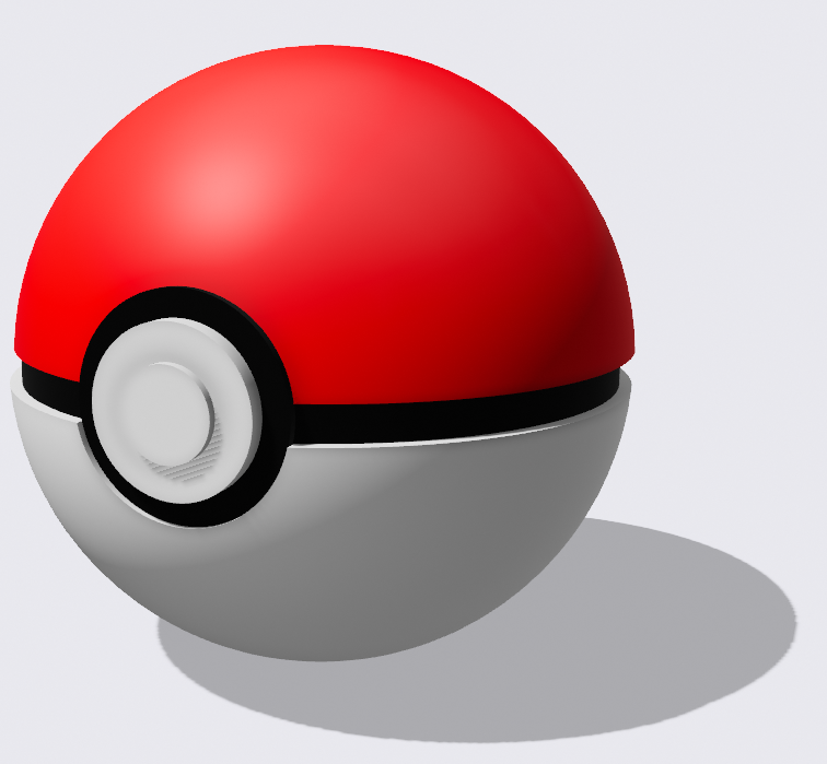 pokeball Pokemon In piedi palla 3D print model - Mito3D