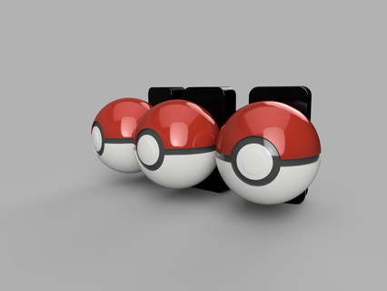 pokebola cinto bolas controles deslizantes Pokémon ultra bola ótimo brinquedo modelo suporte cosplayxcults cosplay treinador 3d print model - Mito3D