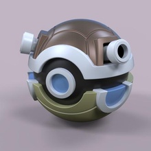 pokeball blastoise Spiel cosplay - Gerät pokemon 3d print model - Mito3D