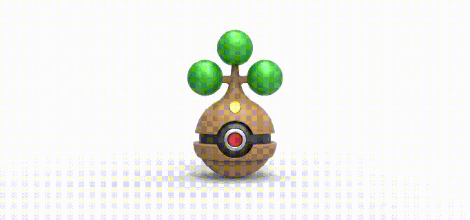 Pokeball bonsly Pokémon Konzept Container Anime Spielzeug drucken druckbar 3d print model - Mito3D