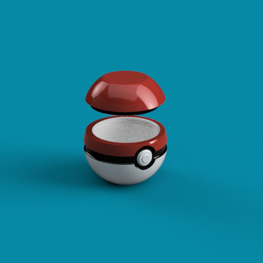 pokeball container 3D print model - Mito3D