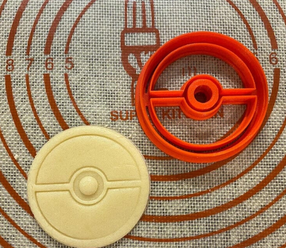pokeball biscotto taglierina sfera pok Pokemon casa cookiecutter Cookiescutter 3D print model - Mito3D