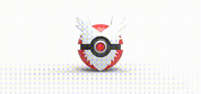 pokebola Delibird Pokémon conceito recipiente anime brinquedo impressão imprimível 3d print model - Mito3D