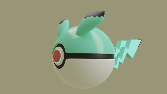 pokebola exclusivo edição brinquedo objeto decorar stl mistura cutucar Pokémon bola Pikachu original decoração 3d print model - Mito3D