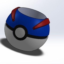pokeball saksı 3d print model - Mito3D