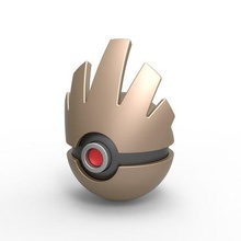pokebola Hitmonchan Pokémon bola pedra recipiente brinquedo impressão imprimível 3d print model - Mito3D