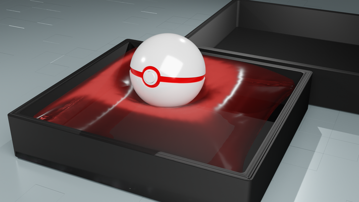 pokeball schick box pokémon super ball ehrenball spielzeug kunst vaporeon 3d print model - Mito3D