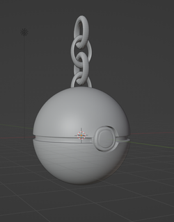 pokeball anahtarlık anahtarlık pokemon inek pokeball 3d print model - Mito3D