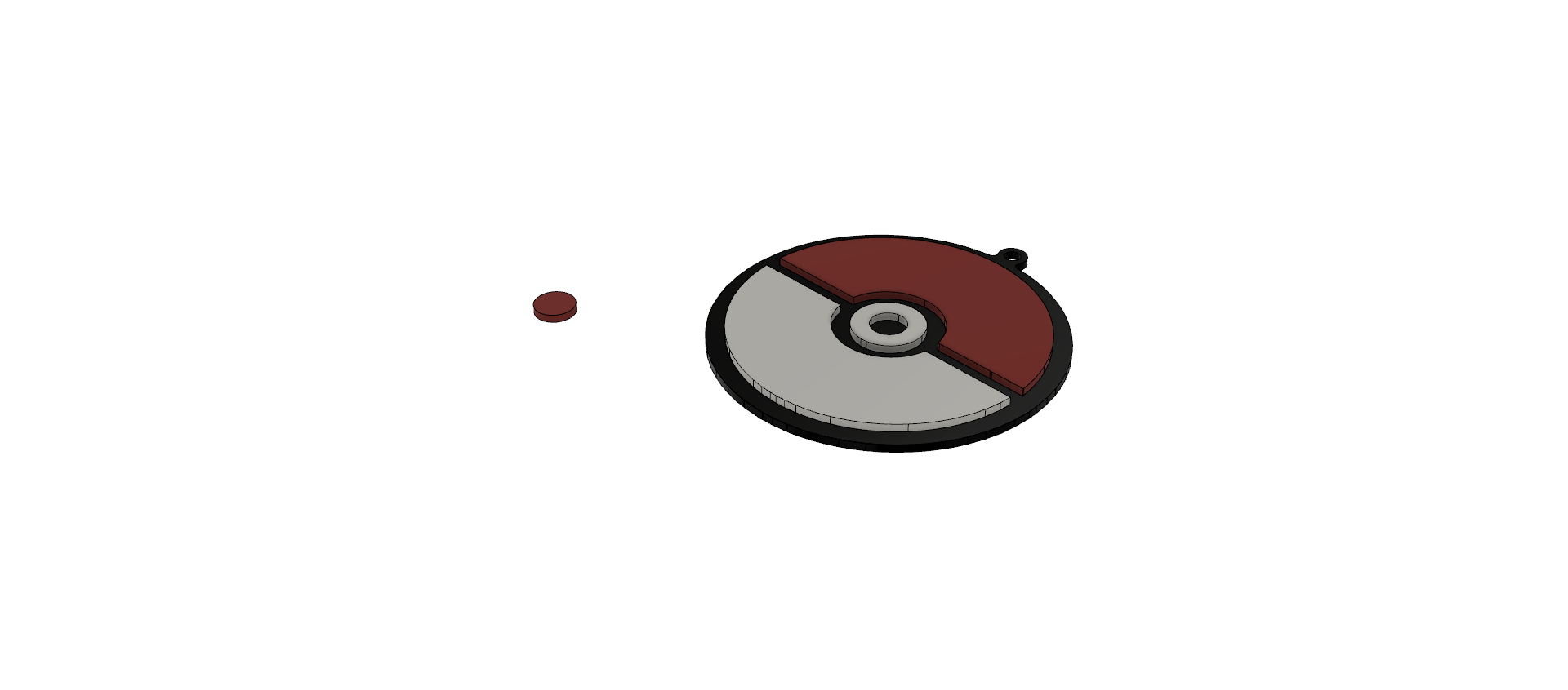 pokeball porte clés clé chaîne Pokémon 3D print model - Mito3D
