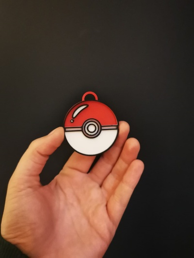 pokeball portachiavi magnete pokemon pikachu carina accessori 3d print model - Mito3D