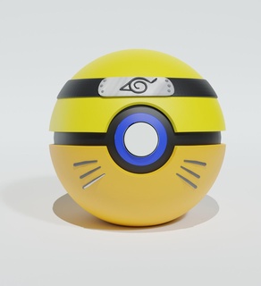 pokebola naruto empujar Lun pokemon anime ceniza Arte juguete decoración Akatsuki Hokage 3d print model - Mito3D