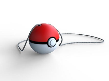 pokeball pendente portachiavi gioielleria Pokemon disse collana nintendo anime pop 3d 3d print model - Mito3D