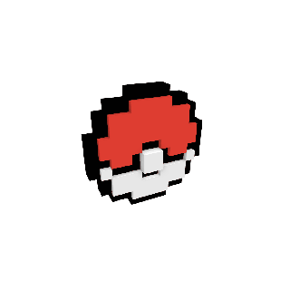 Pokeball Pixel Kunst 3d Schlüsselbund Logo 2d Mario Pokémon Pikachu luigi Bowser Zelda Spiel Minecraft Anime Spielzeug Beliebt frei Lowpoly 3d print model - Mito3D