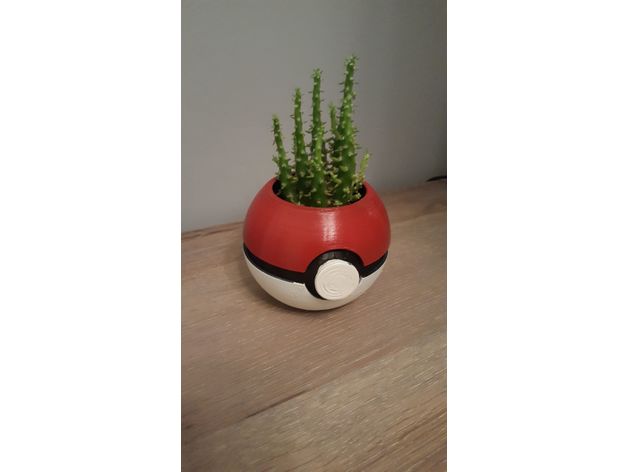 pokeball bitki tencere pokemon 3D print model - Mito3D