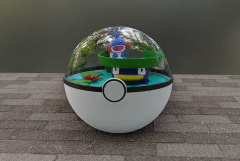 pokeball pokemon lotad çamur atma 7cm 270 258 3d print model - Mito3D