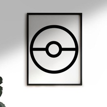 pokebola Pokémon parede arte brinquedo decoração enfeite 3d print model - Mito3D