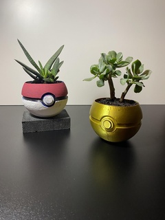pokeball pentola casa fioriera Pokemon impianti vaso decorazione figurina 3d print model - Mito3D