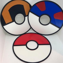 pokeball spool cover collection various ultraball greatball custom filament roll filamentroll personalize customize pokemon 3d print model - Mito3D