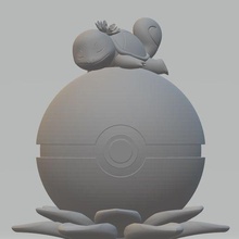 pokeball squirtle lotto 3d print model - Mito3D