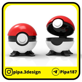 pokebola almacenamiento envase pokebolas pokemon pokemon almacenamiento envase envase 3d print model - Mito3D