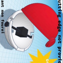 pokeball tape dispenser 3d print model - Mito3D