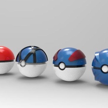 pokeballs Sanat pokemon pokeball 3d print model - Mito3D