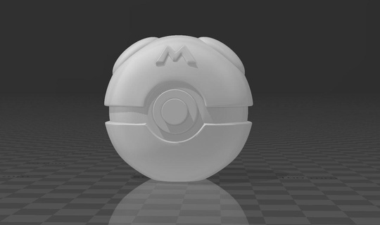 pokebolas pokemon toque pelota empujar superball Maestro ultraball Arte lindo kawaii retro colectivo coleccionista 3d print model - Mito3D