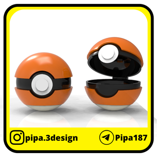 Pokeballs charmander Lager Container Pokémon 3d print model - Mito3D