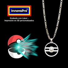pokebola del ciondolo gioielli la cenere pokemon pokeball retrò collana anello per chiavi keychain super il logo nintendo nes 3d print model - Mito3D