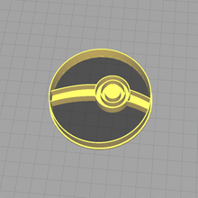 pokebola biscuit coupeur pokeball biscuits argile fondant gourmet Pokémon anime 3d print model - Mito3D