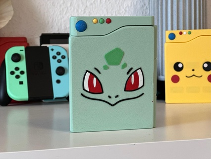 Pokedex Nintendo Schalter Bulbasaur Spielbox Halter Unterstützung Pokémon Spiel erwarten Pokeball Pikachu pikachuball Box Block Spielkarten 3d print model - Mito3D
