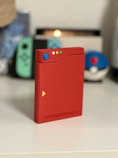 pokedex nintendo cambiar interruptor caja juegos soporte pokemon juego pokebola Pikachu pikachuball bloquear tarjetas 3d print model - Mito3D