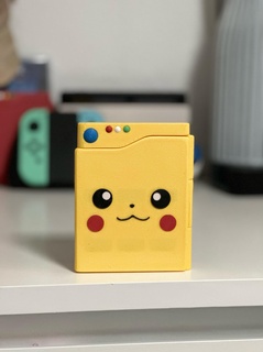 pokedex nintendo interruttore Pikachu scatola gioco titolare supporto Pokemon pokeball pikachuball bloccare carte 3d print model - Mito3D