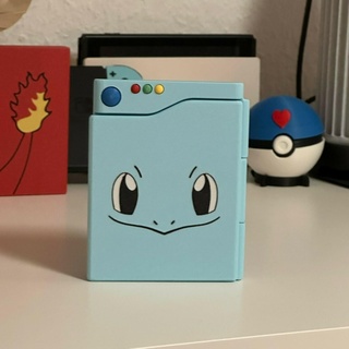 pokedex nintendo switch squirtle schiggy gamebox holder pokemon Game pokédex pokémon pokeball pokéball pikachu pikachuball box block gamecards 3d print model - Mito3D