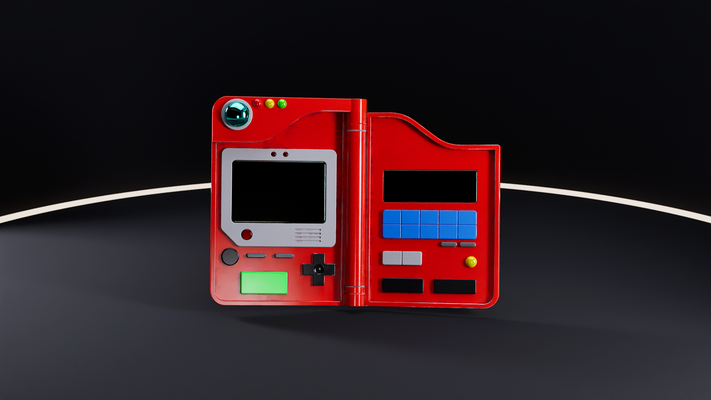 pokedex impressão in colocar suporte pokémon pokebola pikachu multicor 3d print model - Mito3D