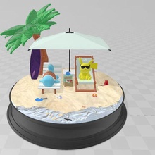 pokemon - beach diorama