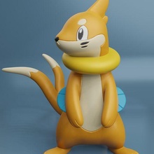pokemon - buizel art pokemon pikachu buizel floatzel toy collectible figure print water ash sinnoh  manga anime art
