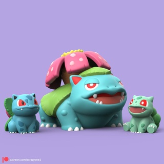 pokemon Bulbasaur evrim kolay Yazdır destek sincap Pikaçu Charmander Bedava anime batman oyuncak esnek cadılar bayramı Eevee sihirbaz Greninja vulpix sevgili Aşk 3d print model - Mito3D