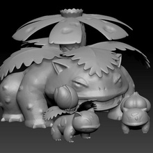 pokemon - bulbasaur ivysaur venusaur gioco figura collezione giochi jogos 3d print model - Mito3D