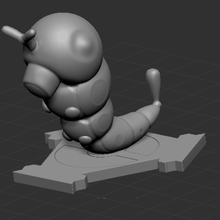pokemon - caterpie based game anime 3d print model - Mito3D