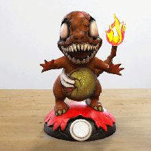 pokemon - charmander zombie creepy art halloween toys pokemongo Creepy 3d print model - Mito3D