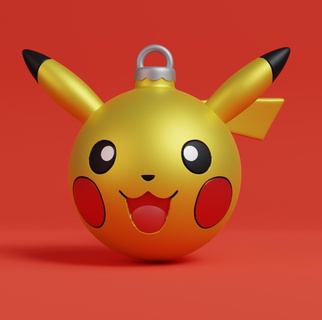 Pokémon Noël ornement Pikachu Évoli résine nintendo art jouet collectionner populaire figure impression imprimable Père Klaus bulbasaur charmander gicler 3d print model - Mito3D