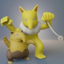 pokemon - drowzee hypno game pikachu abra kadabra alakazam pokeball art toy collectible print printable figure 3d print model - Mito3D