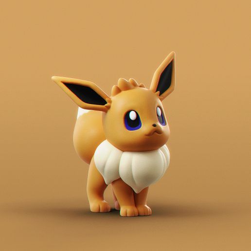 pokemon - eevee art 3D print model - Mito3D