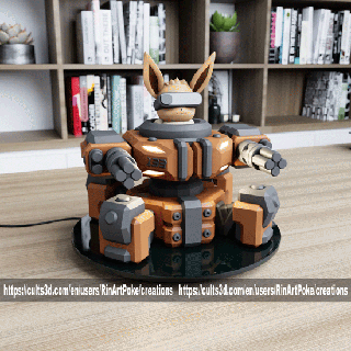 pokemon - eevee mecha tank easy print support Game no squirtle pikachu charmander bulbasaur toy 3d print model - Mito3D