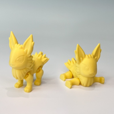 pokemon - flexi jolteon easy print no support squirtle pikachu charmander bulbasaur free anime batman toy darth eevee charizard gengar valentine psyduck nidoran geodude 3d print model - Mito3D